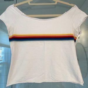Brandy Melville rainbow off the shoulder top